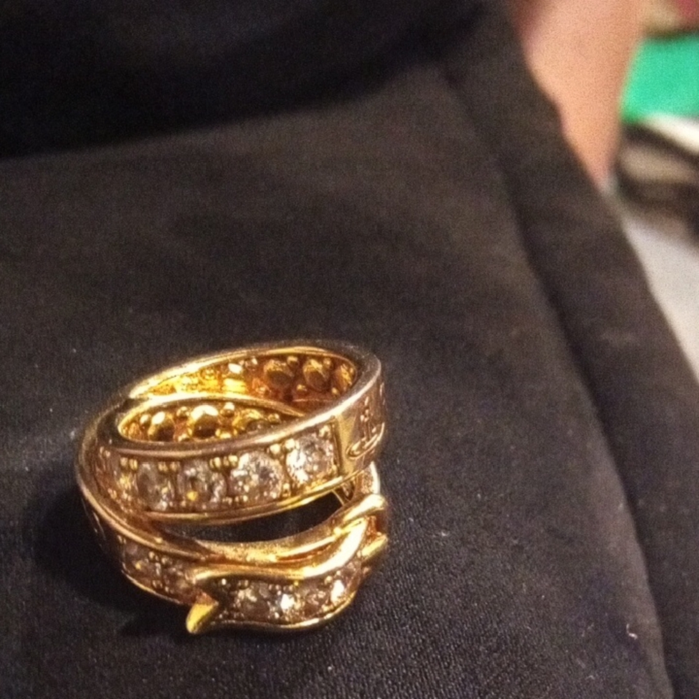 Vivienne Westwood Gold Ring with Silver Accents